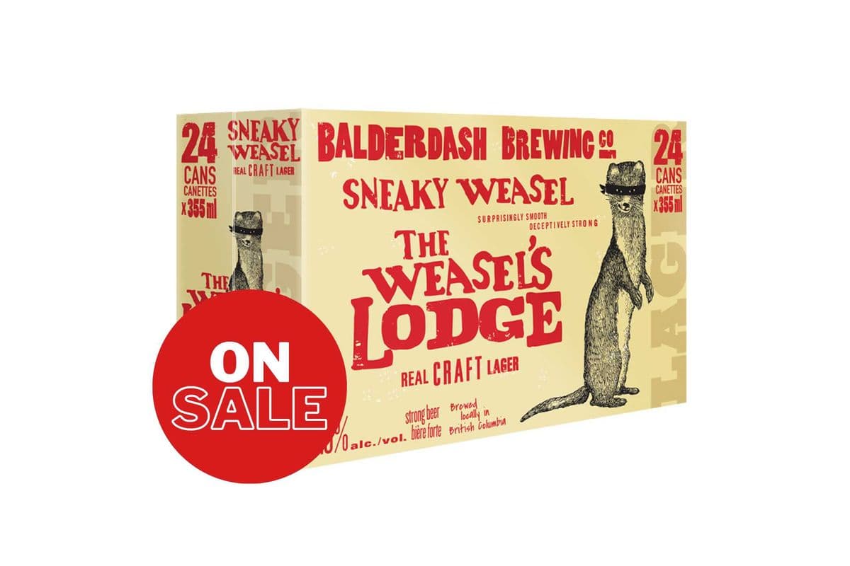 Balderdash Sneaky Weasel Lager (24 x 355 ml cans)