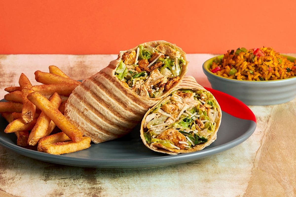 Classic Chicken Caesar Wrap with Two Regular Sides