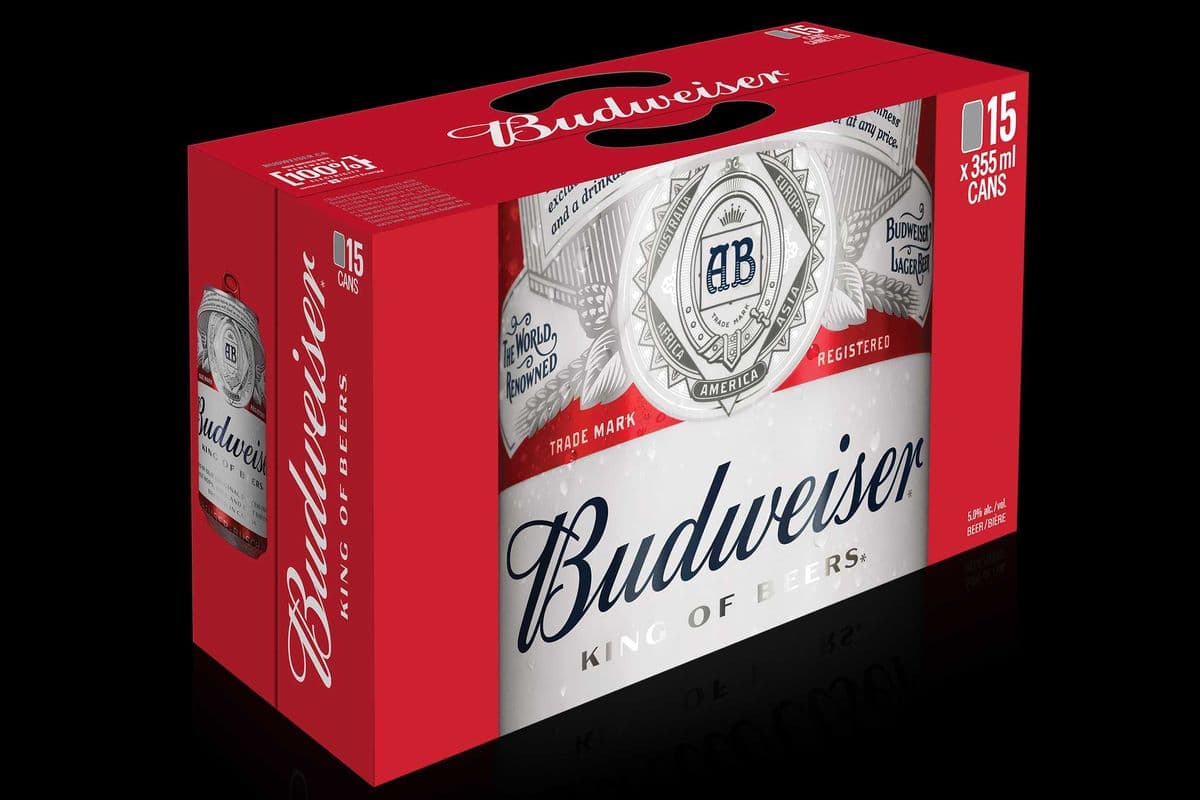 Budweiser Lager 15Cans (15 x 355 ml)