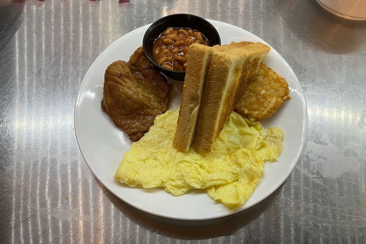 A6. Pork Chop with Two Eggs