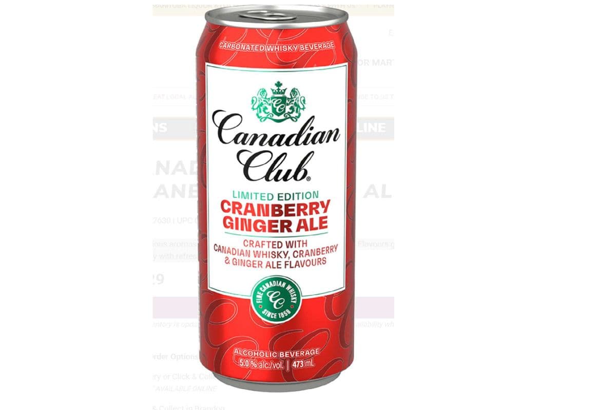 Canadian Club Cranberry Ginger Ale (1 x 473 ml can)