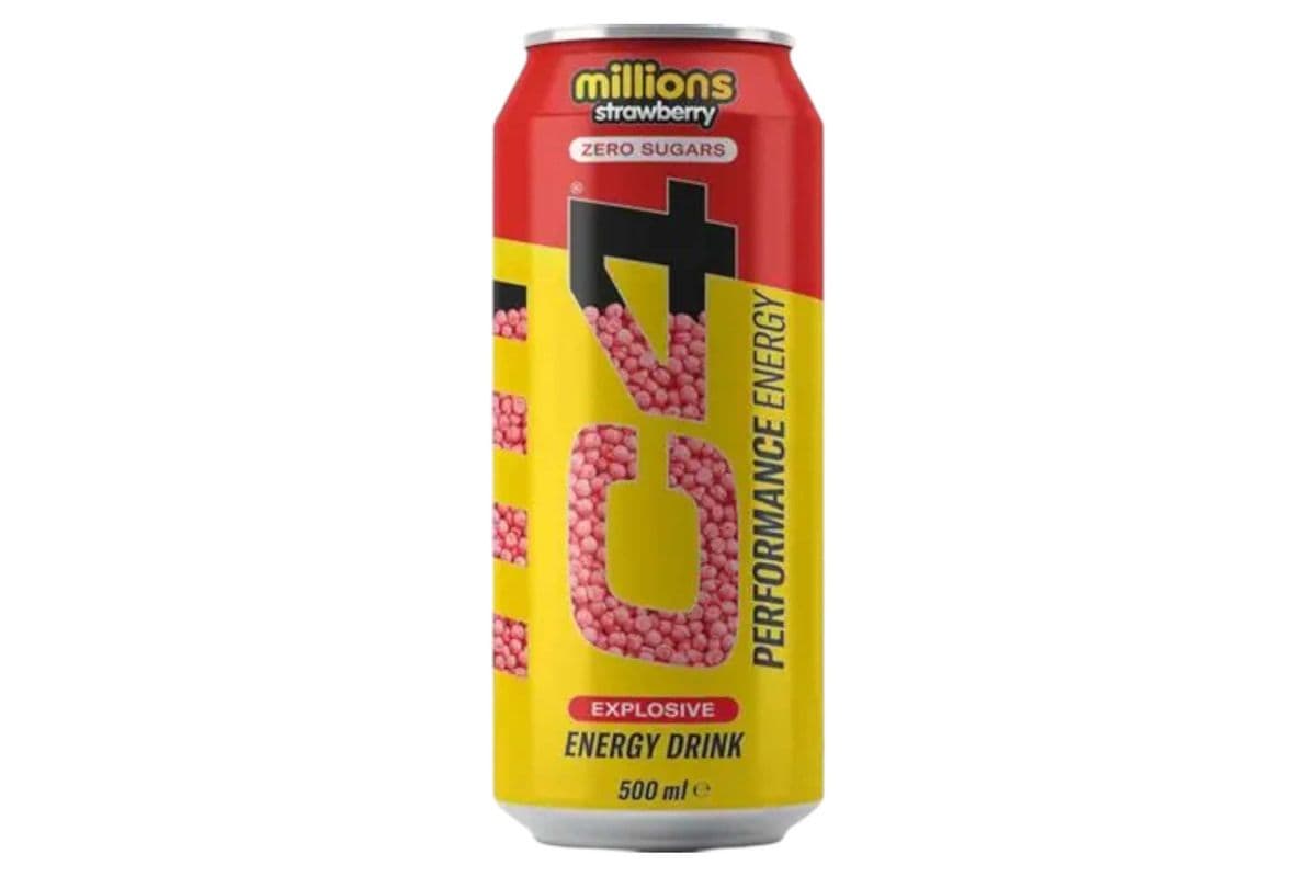 C4 Energy Millions Strawberry Zero Sugar (500ml) (4 Cal)