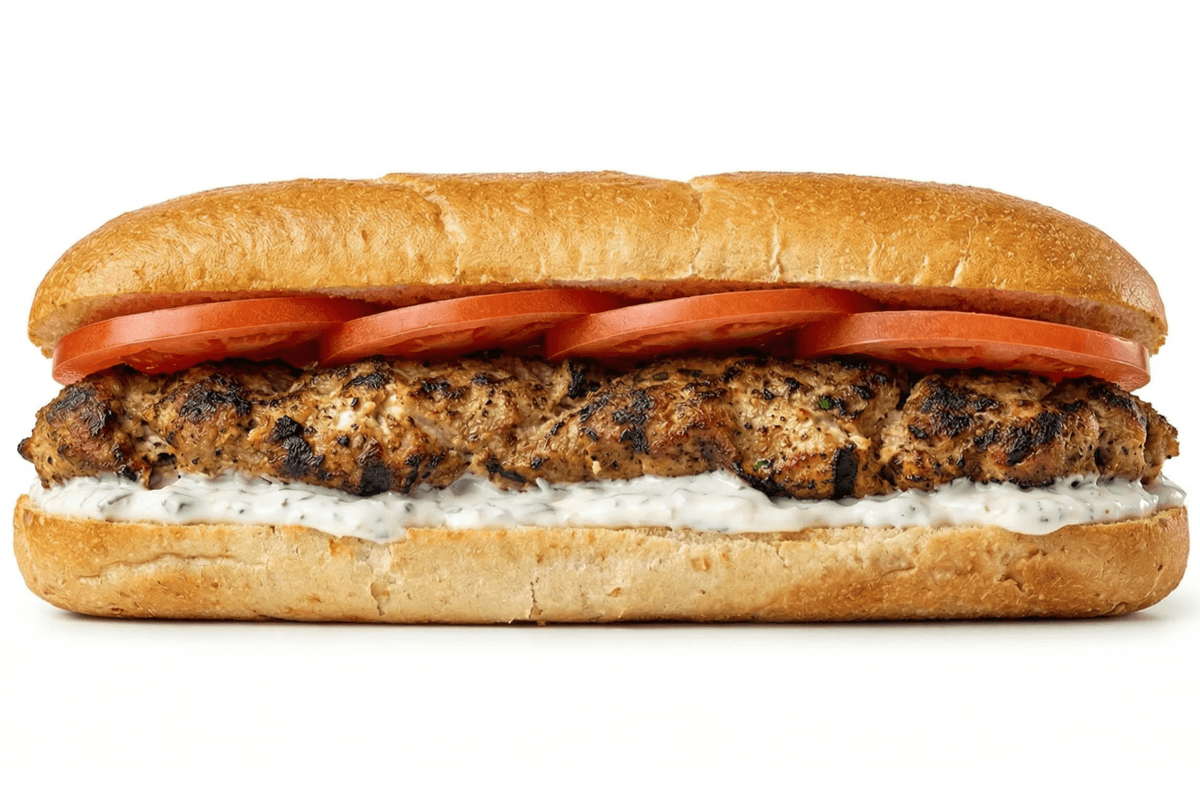 Chicken Souvlaki on a Bun