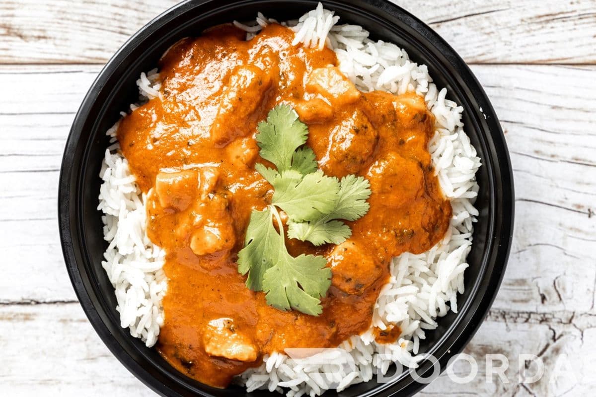 Rice with Butter Chicken