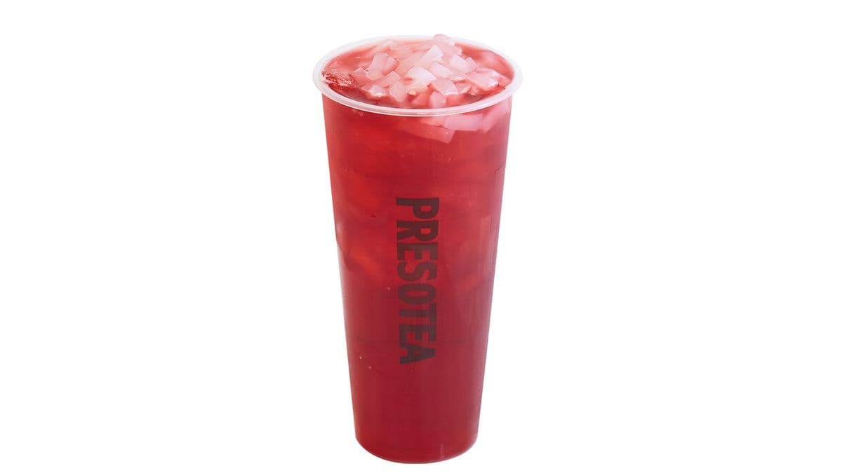 Blueberry Fruit Tea with Lychee Jelly / Thé au bleuet avec gelée de litchi
