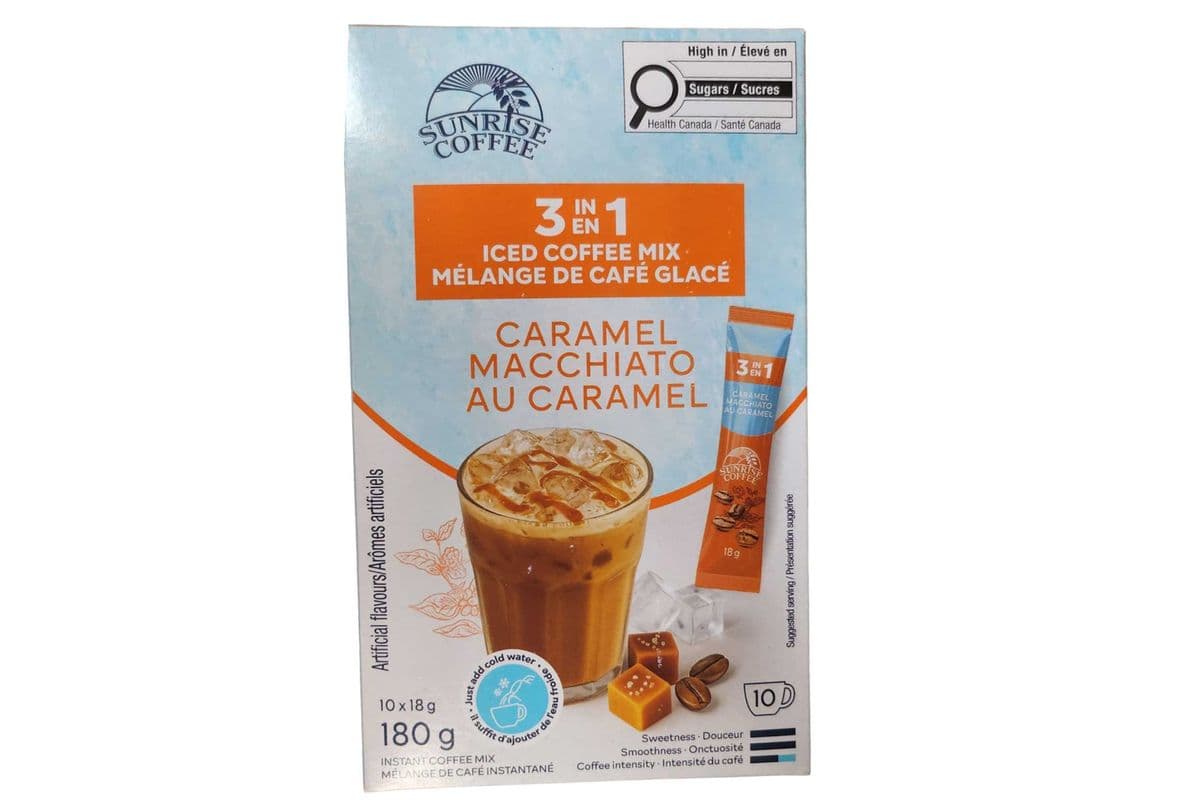 Sunrise Cofee Caramel Macchiato 3 in 1 Iced Coffee Mix