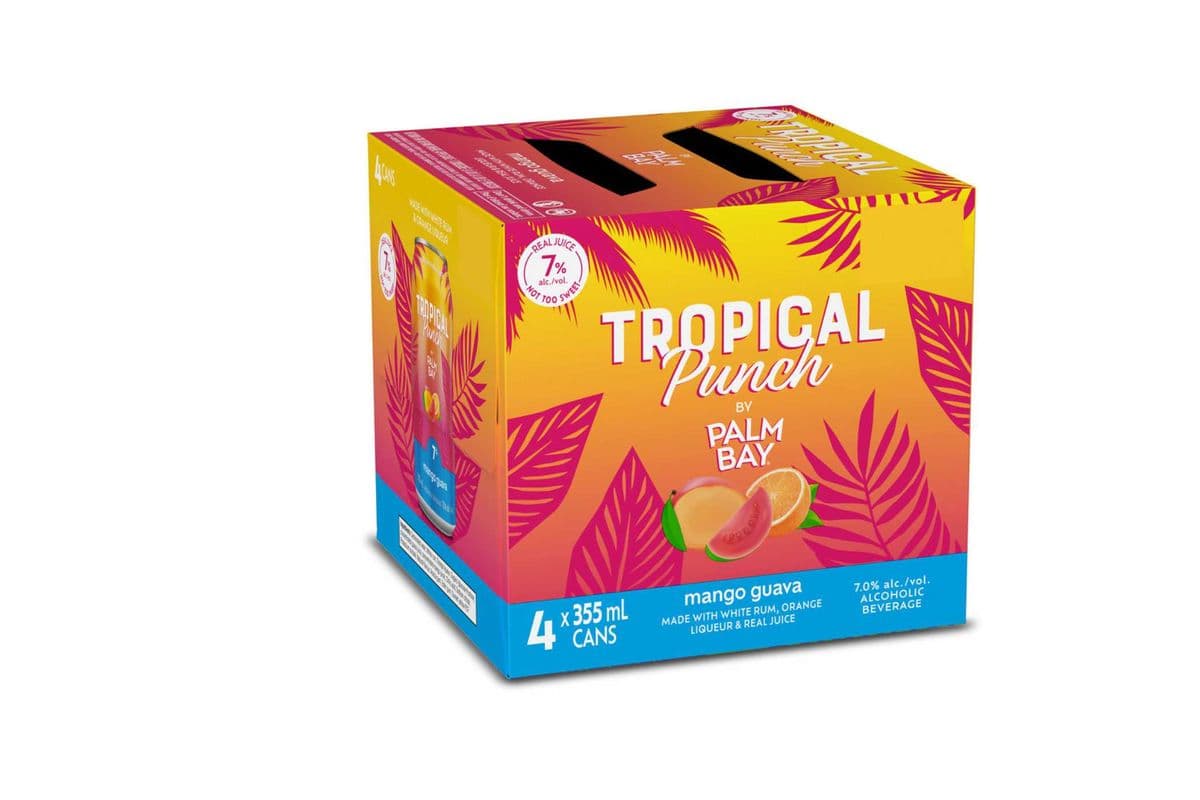 PALM BAY MANGO GUAVA RUM TROPICAL PUNCH (4 x 355ML)