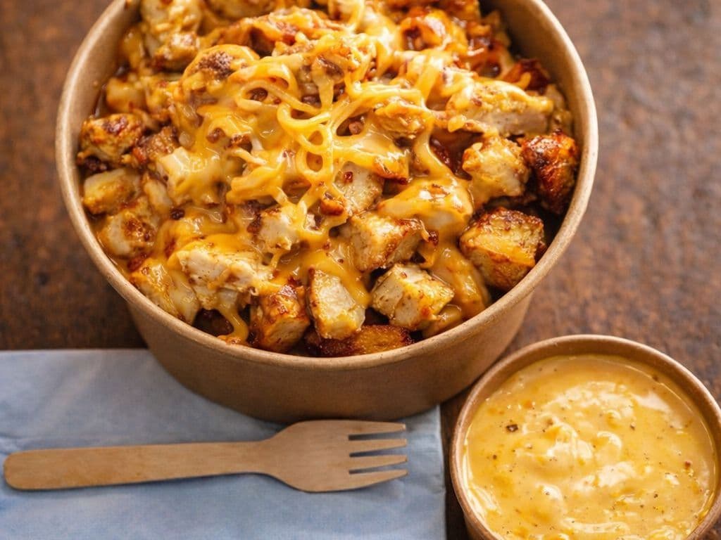 Frites Fromagère Poulet Pané / Breaded Chicken Cheese fries