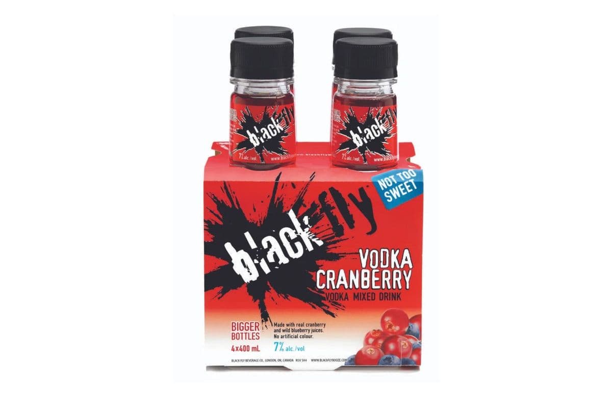 Black Fly Vodka Mixed Drink - Cranberry (4 x 400ml Bottles)