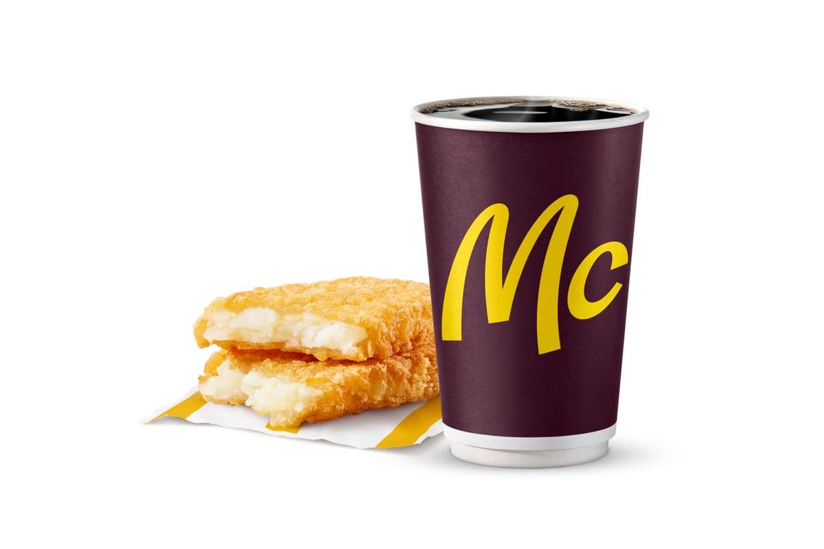 Hash Brown & Medium Premium Roast Coffee [160.0 Cals]