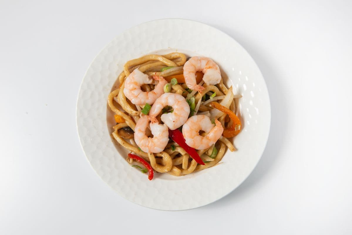 Nouilles Shanghai aux crevettes