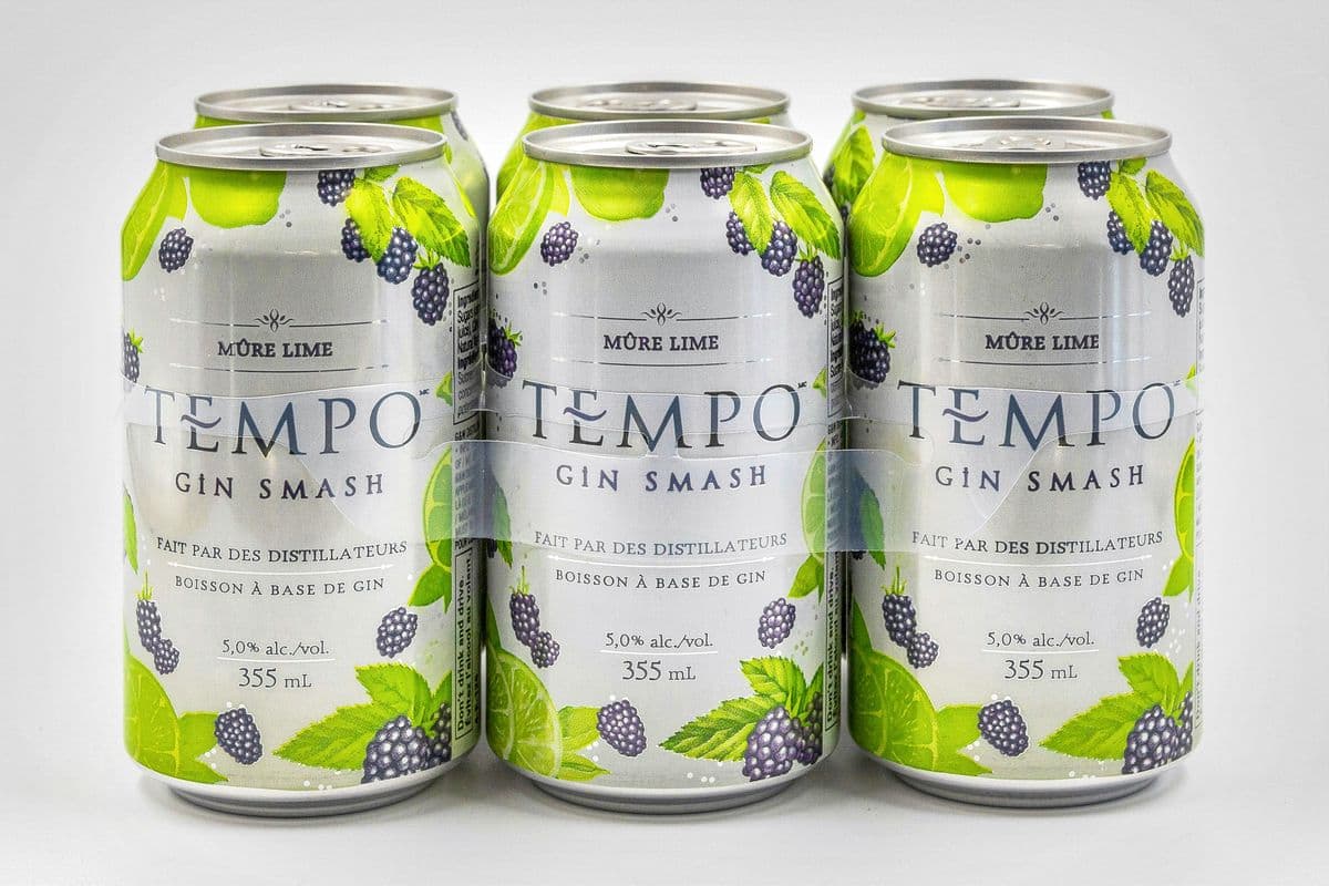 Tempo Gin Soda Blackberry Lime (6 cans) (1 x Pack)