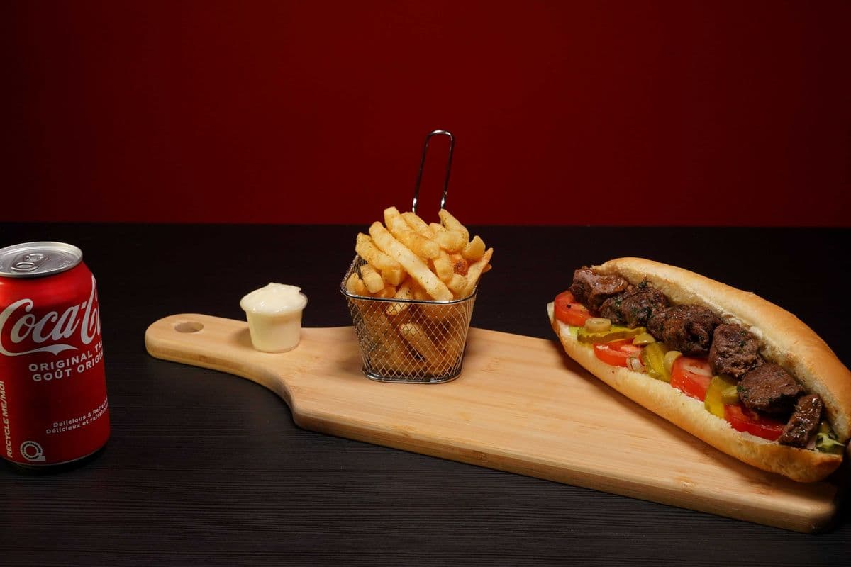 Trio sandwich filet mignon sur charbon de bois