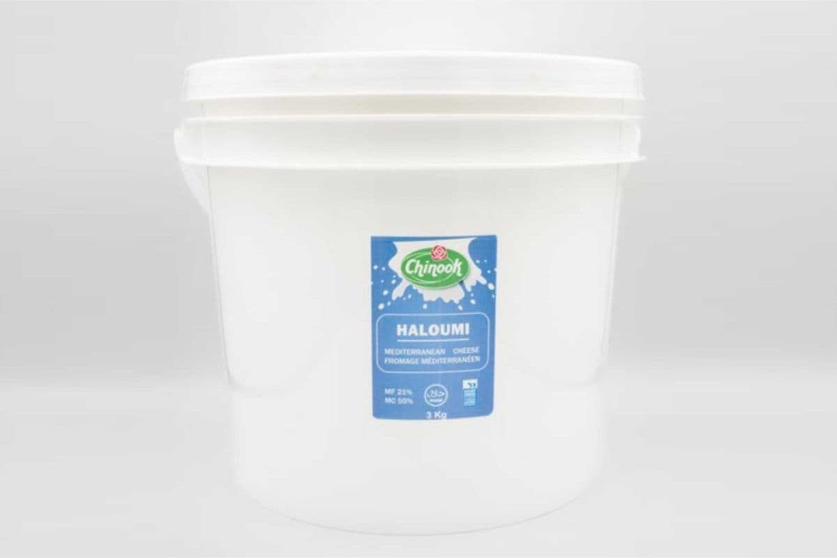 Haloumi Cheese Pail, Plain Flavour - Mediterranean Cheese, 3 KG (3 kg)