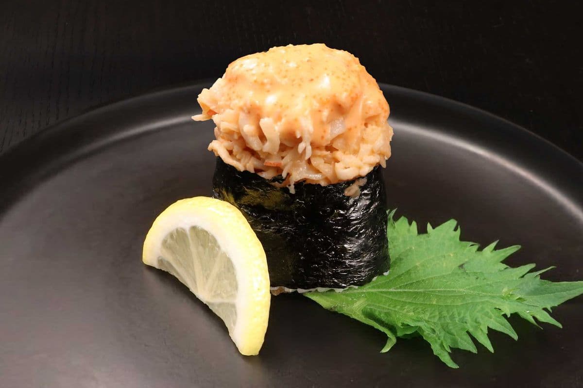 Spicy Kani Cooked Fish Nigiri Sushi