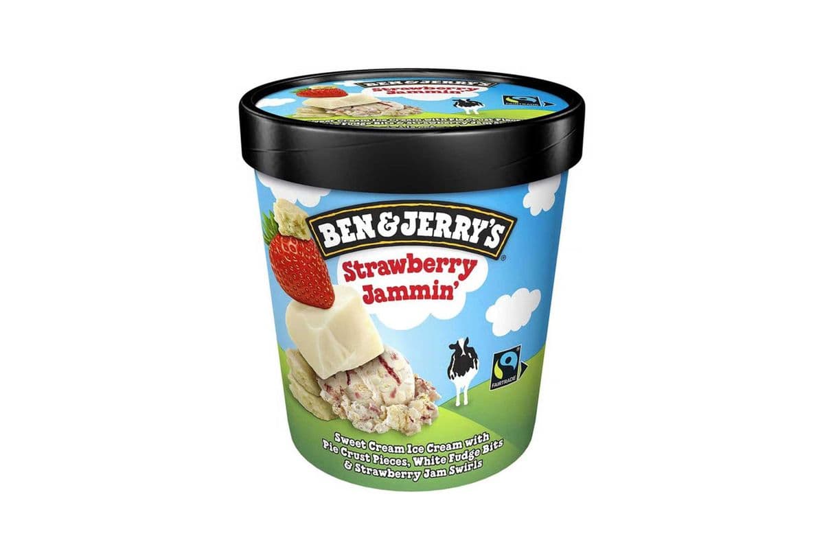 Ben & Jerry Strawberry Jammin Sweet Cream 473ml