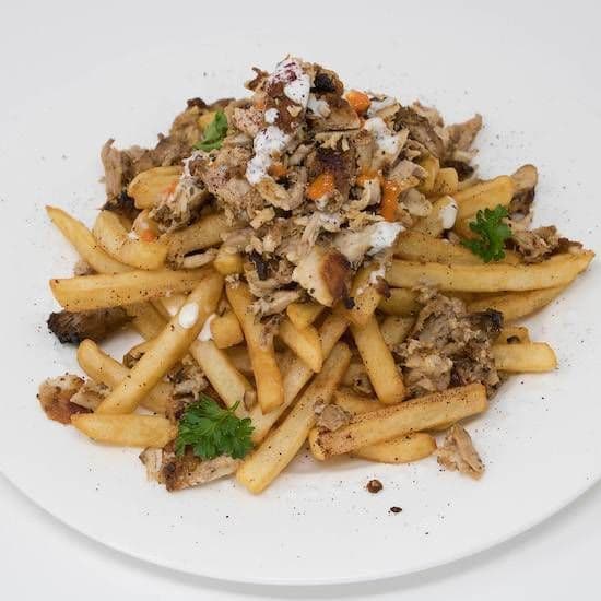 Chicken Shawarma with Fries (On the Chips)