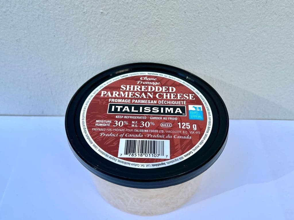ITALISSIMA SHREDDED PARMESAN CHEESE 125G