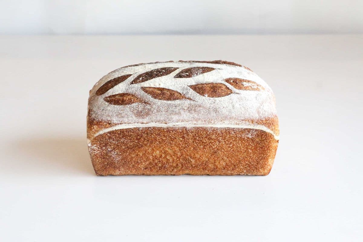 Whole Wheat Sourdough Pan Loaf - Sliced