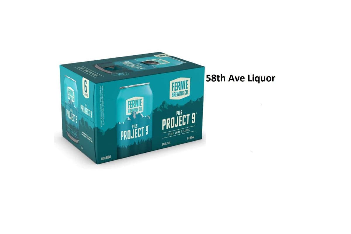 FERNIE BREWING PROJECT 9 PILSNER 6 CANS (1 x 6x355ML)