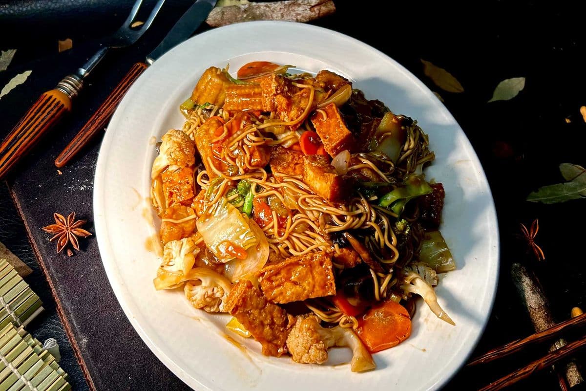 71. Vegetable Tofu Low Mein or Chow Mein