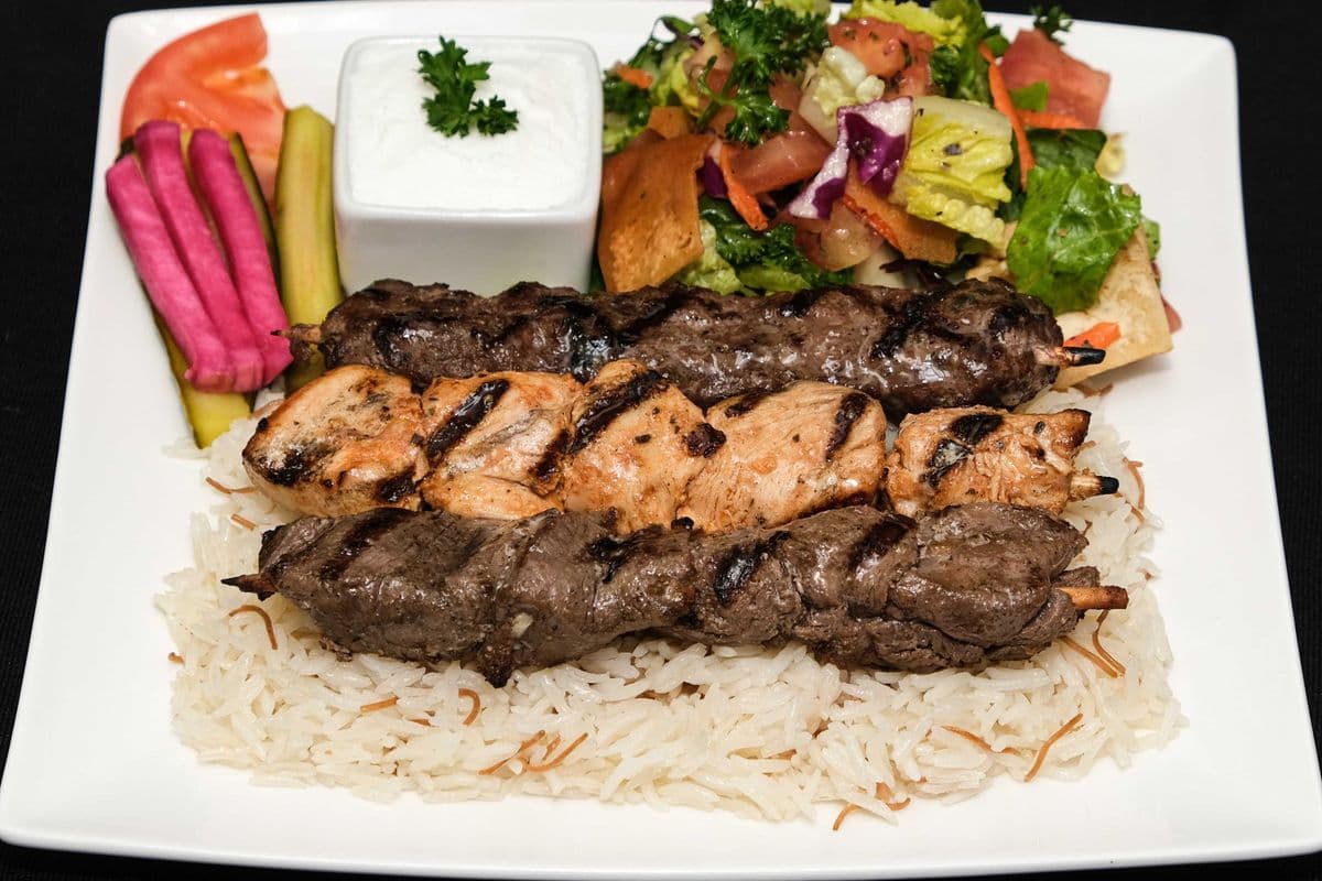 Bashas Mixed Grill (3 Skewers) plate