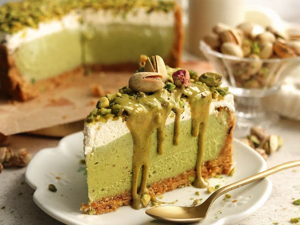 Pistachio cheesecake