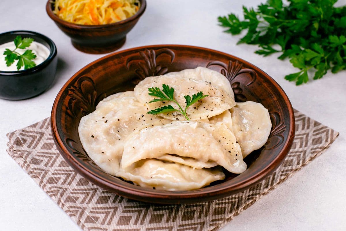 FROZEN Sauerkraut and Wild Mushrooms Perogies VEGAN (24 pcs)