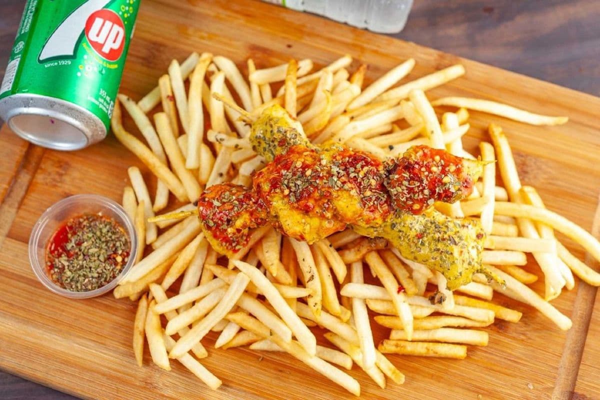 Trio bâtonnet de souvláki au poulet 2pcs / Combo chicken Souvlaki Stick 2mcx