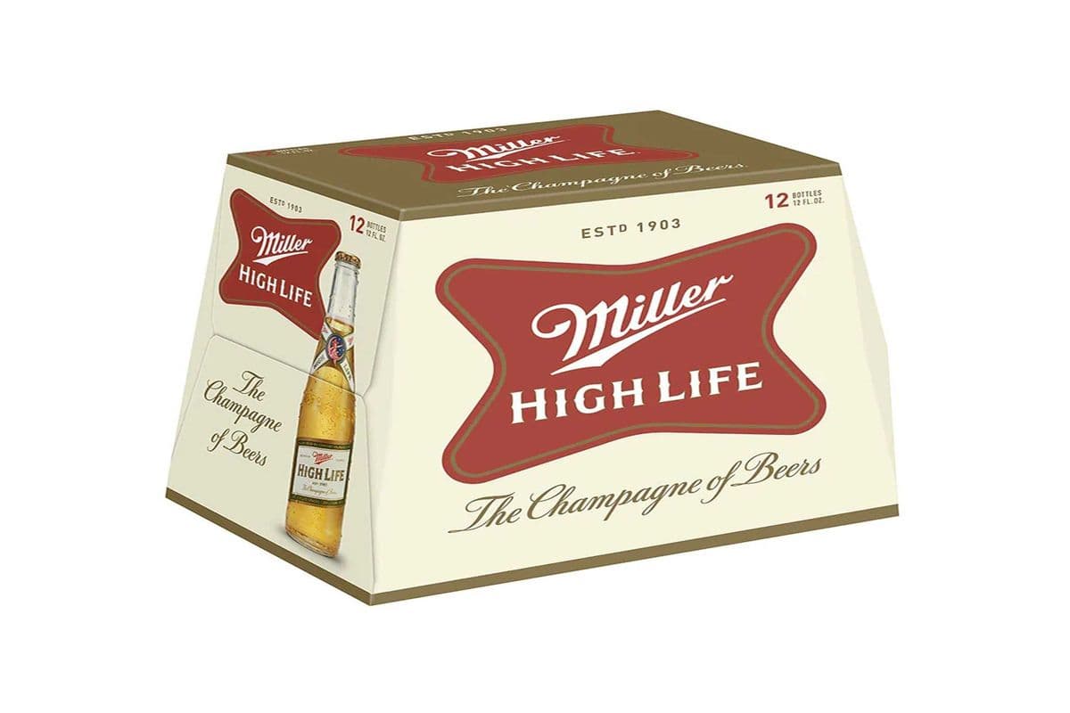 MILLER HIGH LIFE 12 BOTTLES (12 x 355mL)
