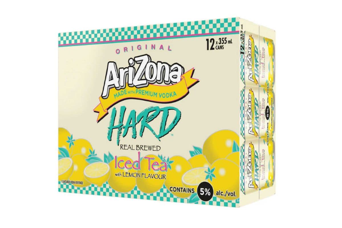 ARIZONA LEMON FLAVOUR HARD ICED TEA (12 x 355ML)