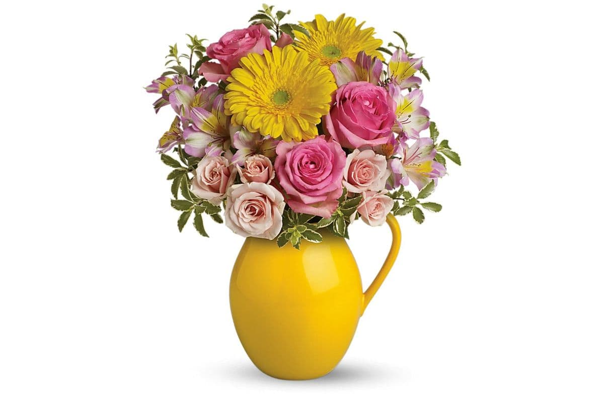 Teleflora's Sunny Day Pitcher of Charm