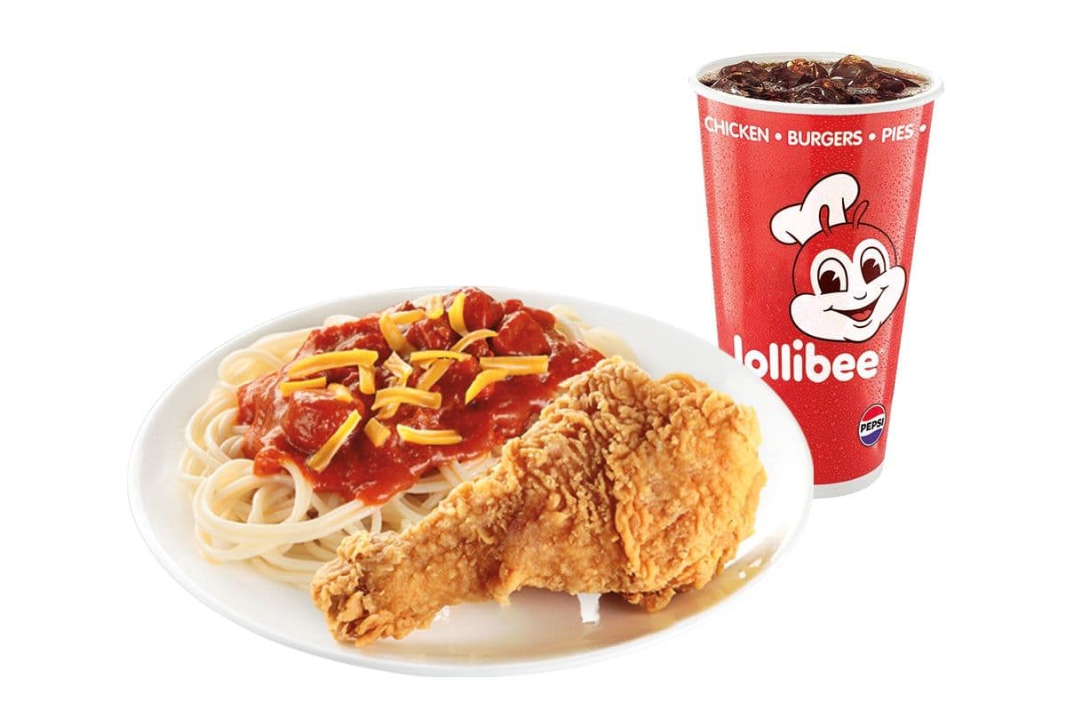 1pc Jolly Crispy Chicken w/ Jolly Spaghetti and Drink