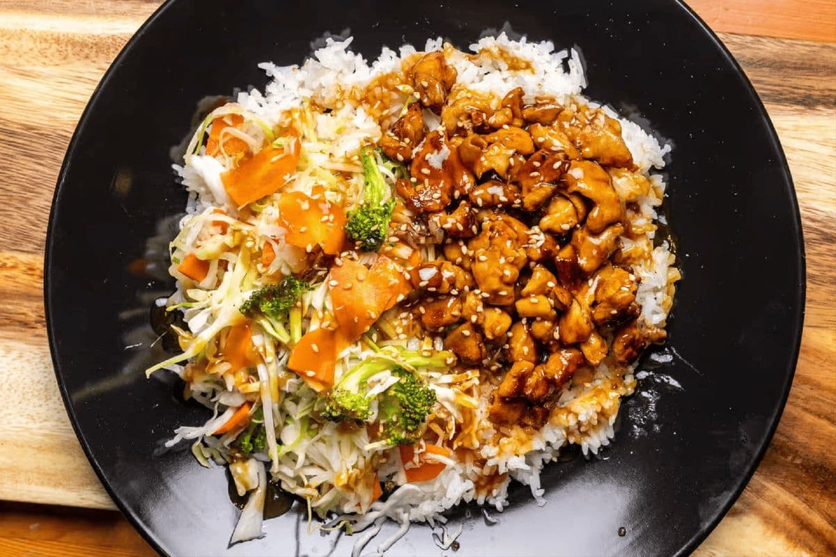 Teriyaki Chicken, Rice, and Vegetables