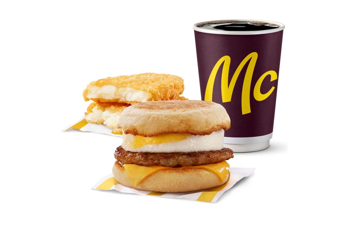Sausage 'N Egg McMuffin Extra Value Meal [590.0 Cals]