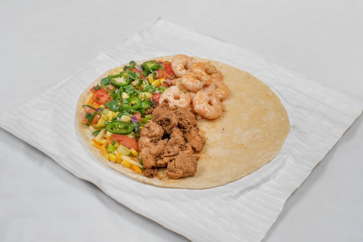 Sauteed Shrimp Burrito