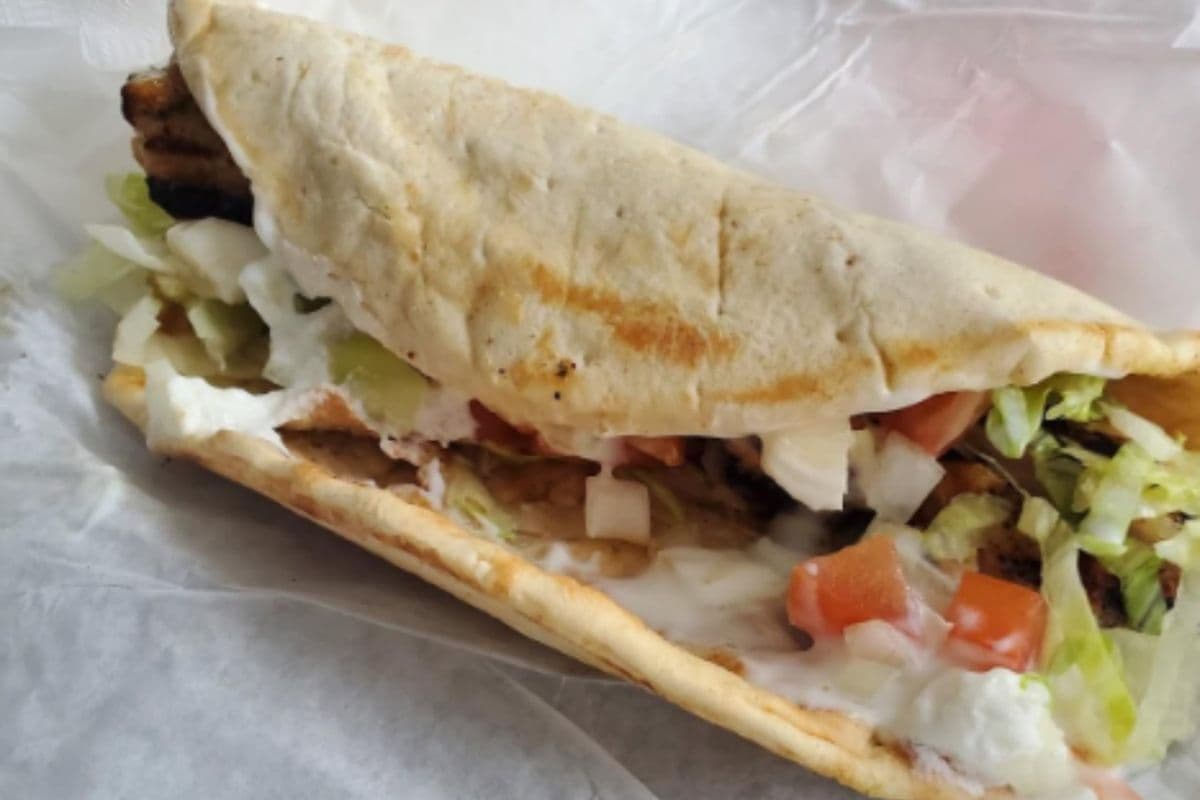 Pork Souvlaki on a Pita