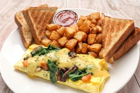 Spinach and Swiss Omelette