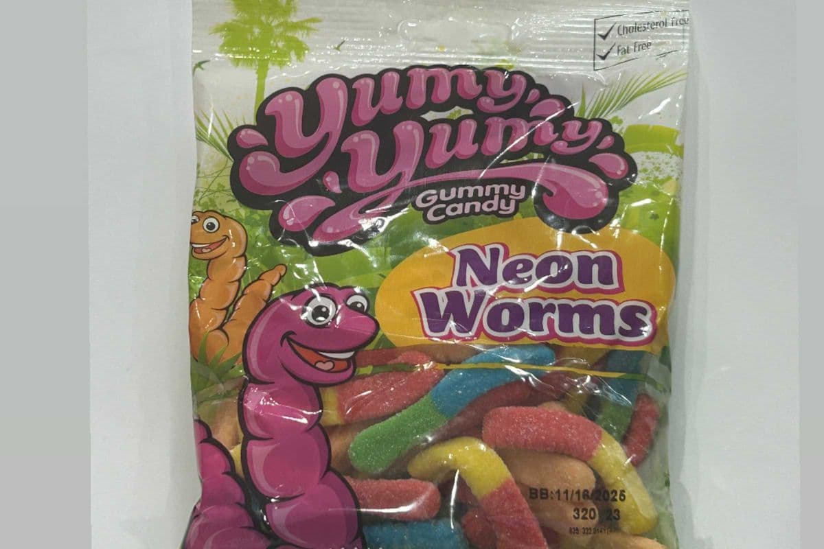 Yummy Gummy Neon Worms (128g)