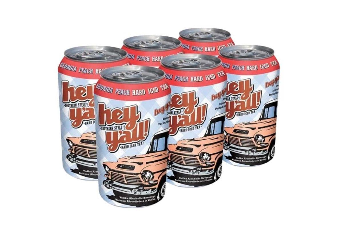 HEY YALL GEORGIA PEACH ICED TEA (6 x 341 ml)