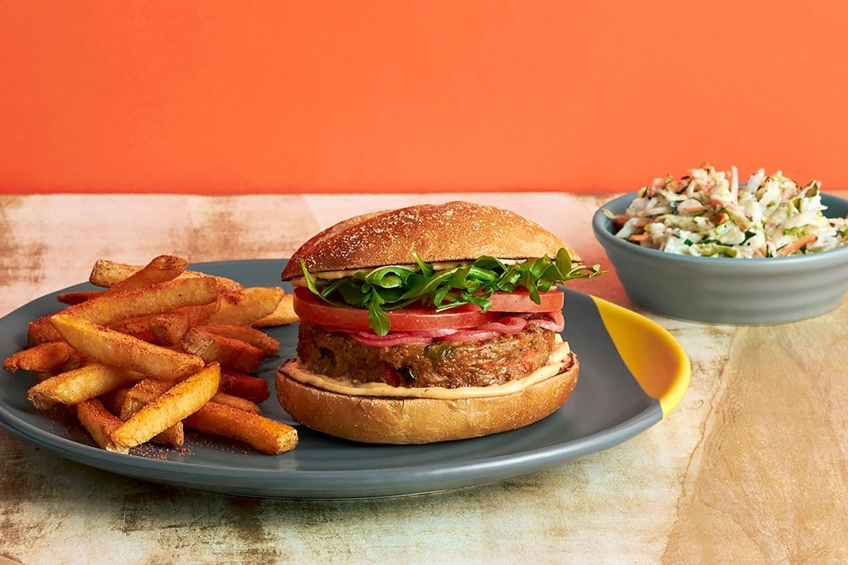 Veggie Burger with Two Regular Sides