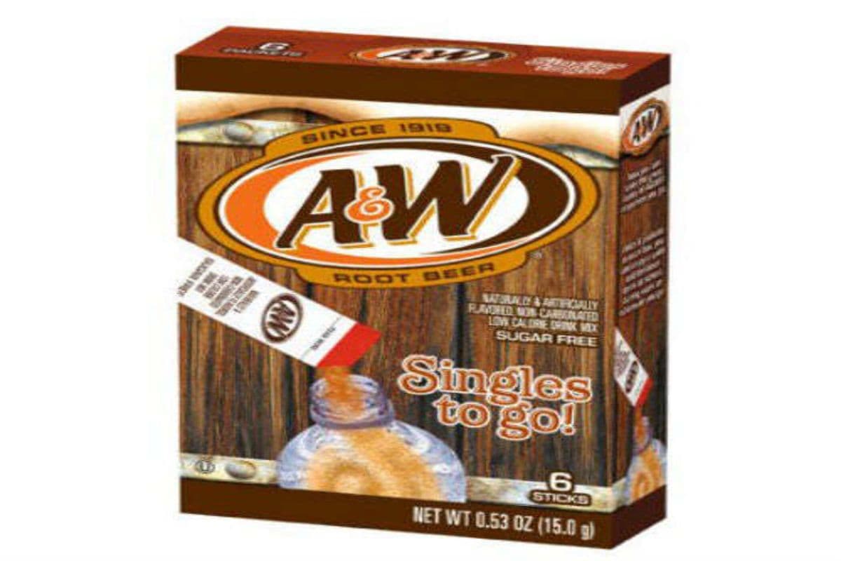 Singles to Go A&W Root Beer Zero Sugar (6 packets)
