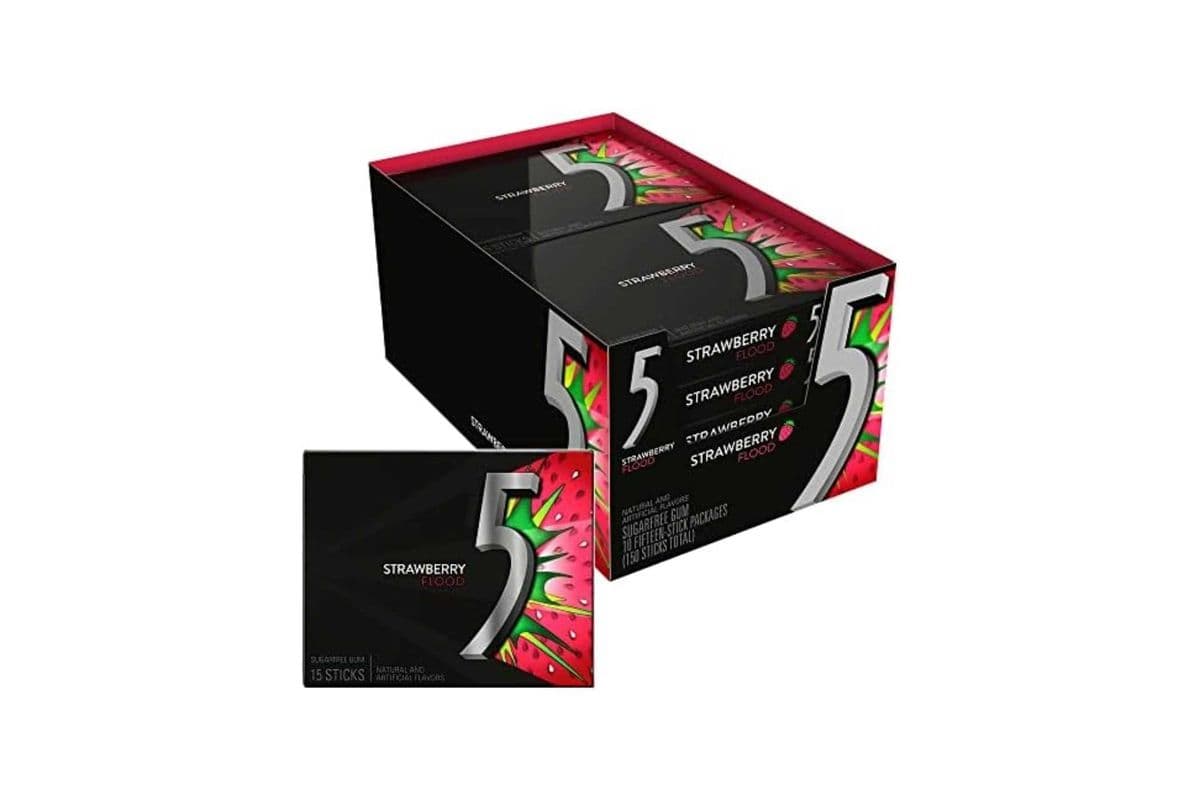 5Gum Sour Strawberry 15pc