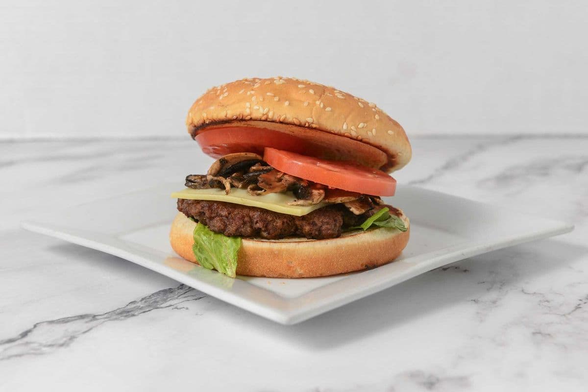 Mushroom Swiss Smash Burger