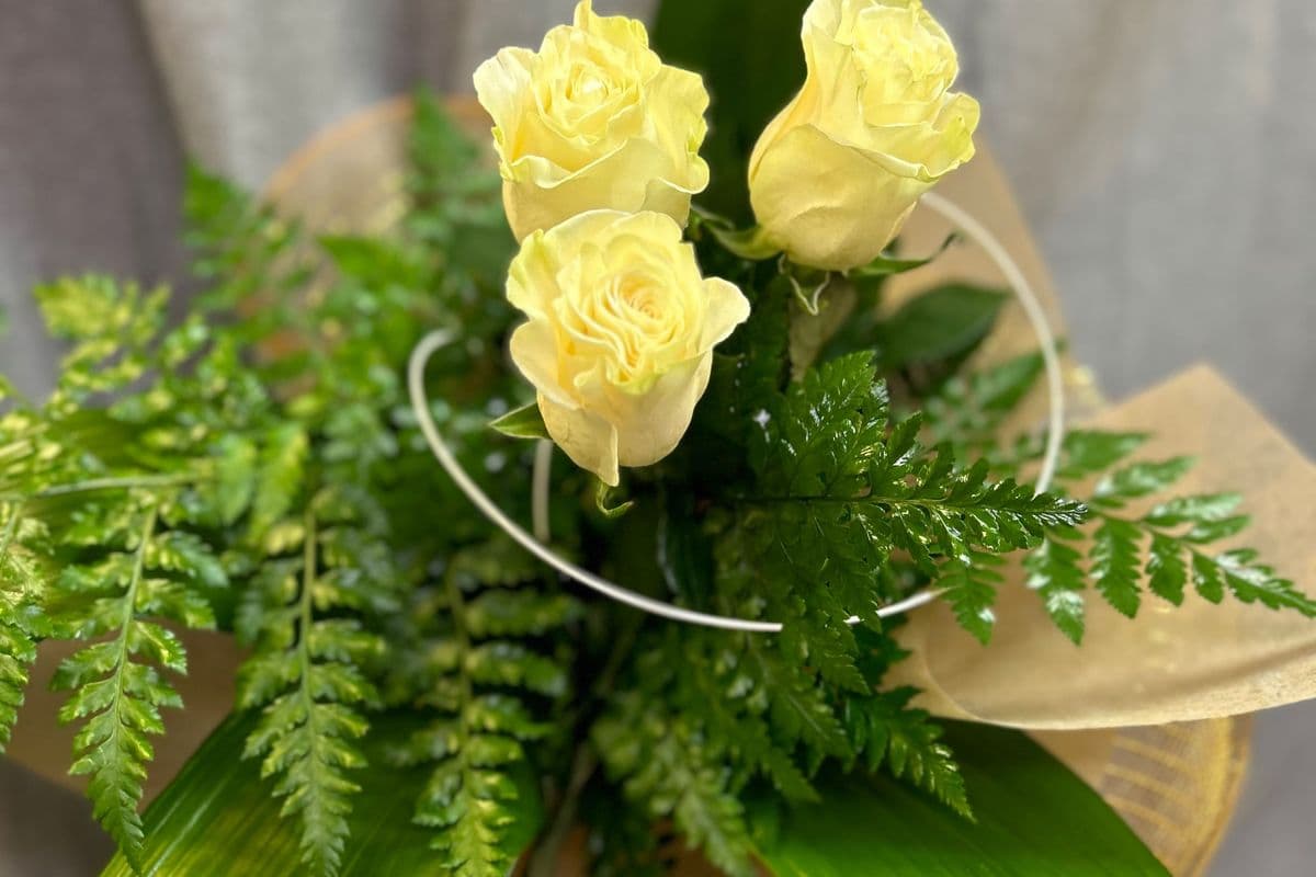 Sweet Kiss -Three Yellow Roses