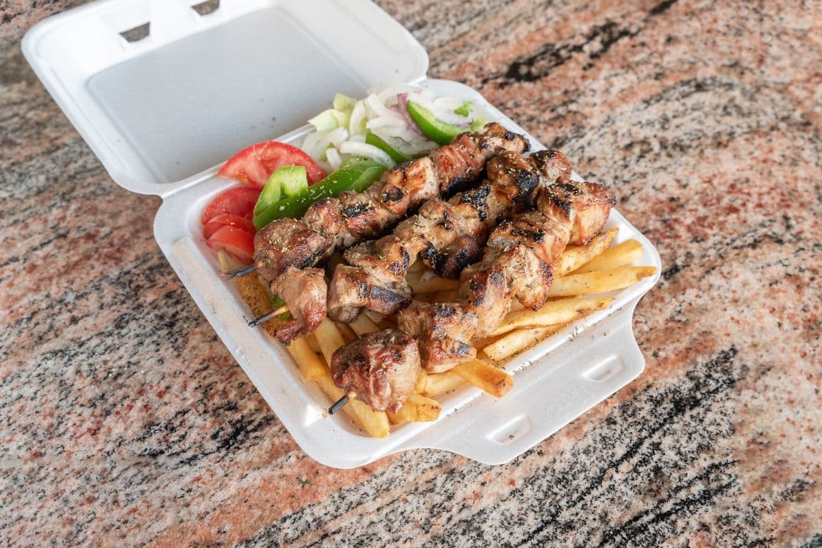 Pork Souvlaki Dinner (3 pcs)