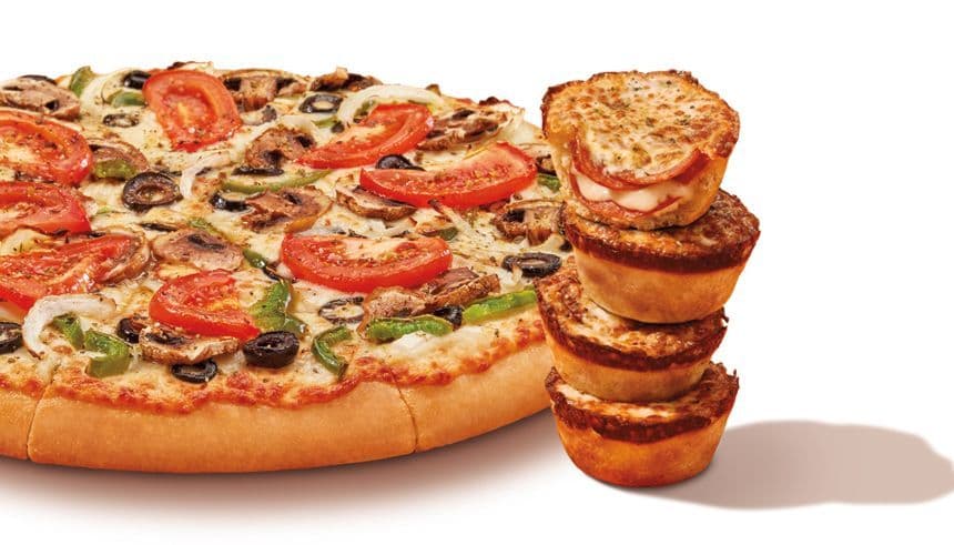 Veggie Pizza with Pepperoni Crazy Puffs