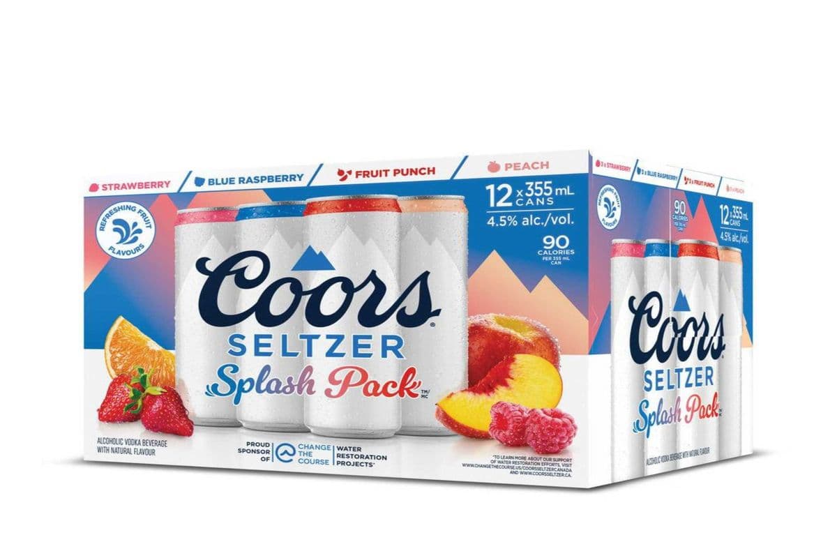 COORS SELTZER MIXER FRUIT SPLASH 12*355ML (1 x 330 ML)