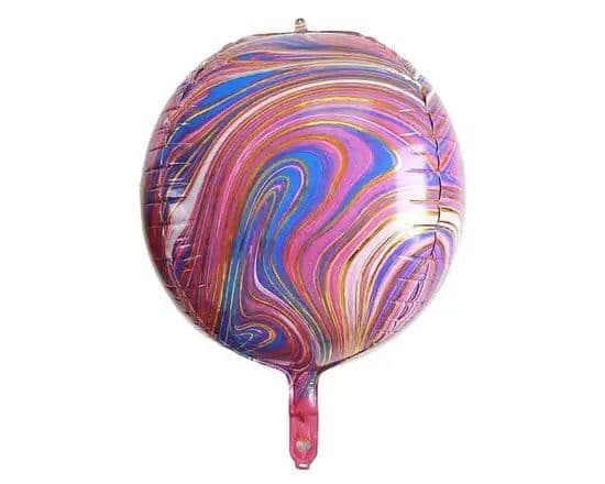 13" 4D Marble Orbz (Ball Shape) - Purple Marble