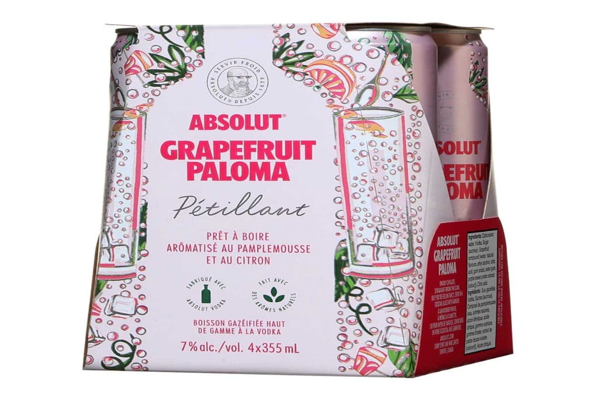 ABSOLUT GRAPEFRUIT PALOMA 4 CANS (4 x 355 ML)